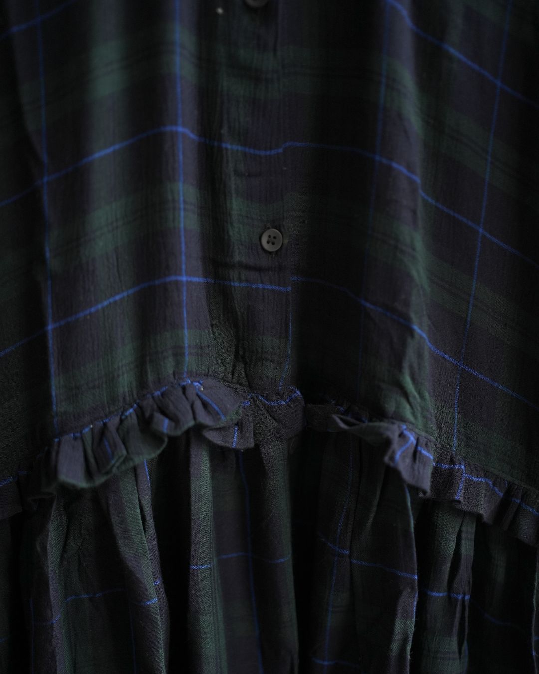 MyHof Blue & Green Checked  Knee Length Top