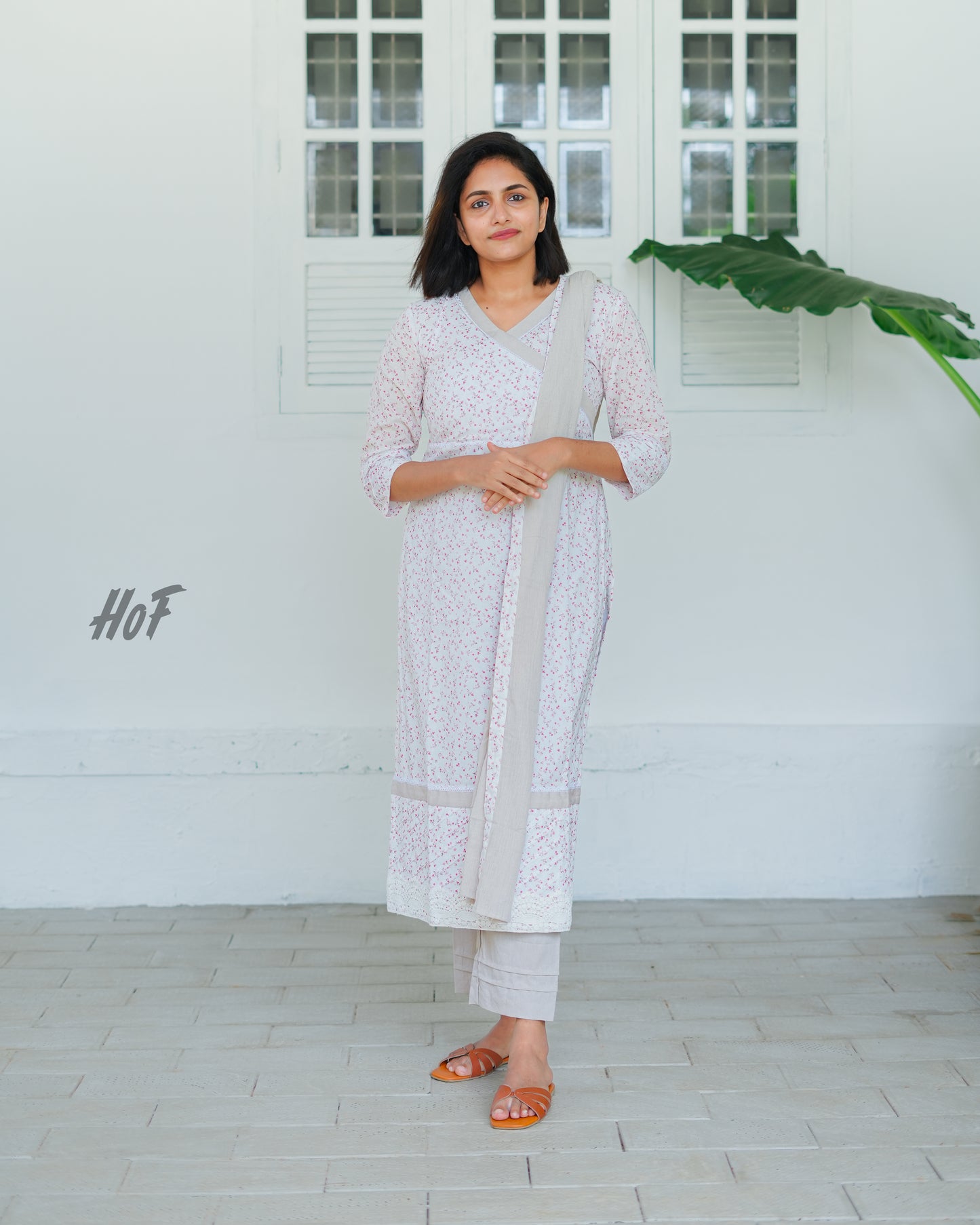 MyHof Floral Printed Suit Set In Cotton