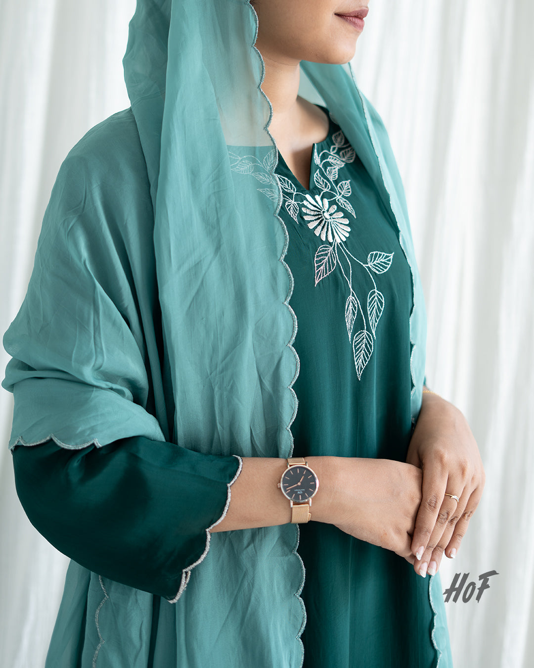 MyHof Green Suit Set In Muslin