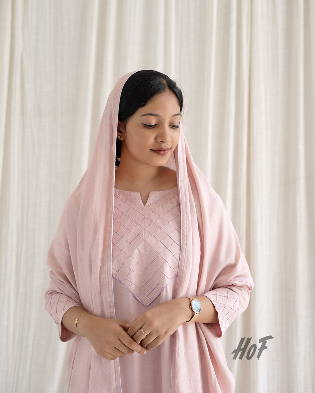 MyHof Pink Suit Set In Muslin