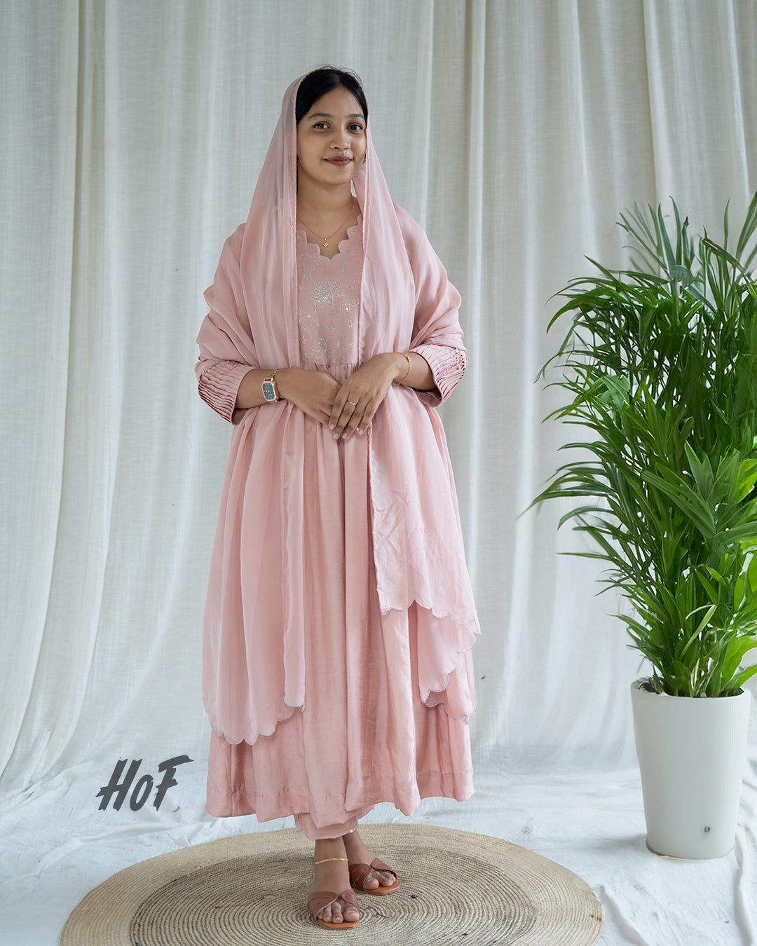 MyHof Copper Pink Suit Set In Muslin