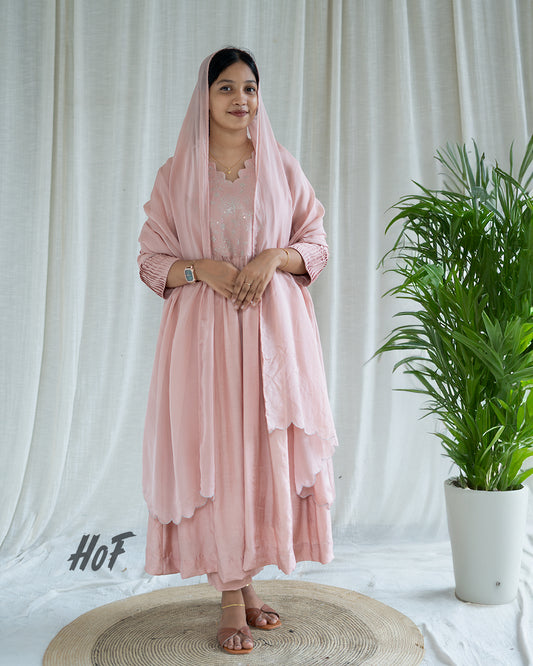 MyHof Copper Pink Suit Set In Muslin