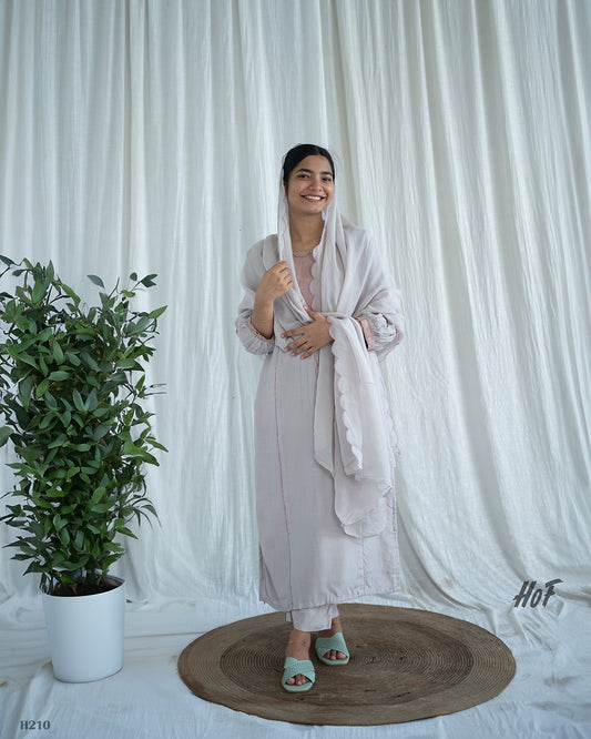 MyHof Silver Peach Suit Set In Muslin