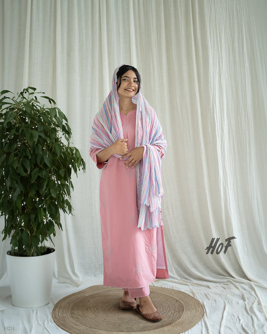 MyHof Pink Suit Set In Cotton