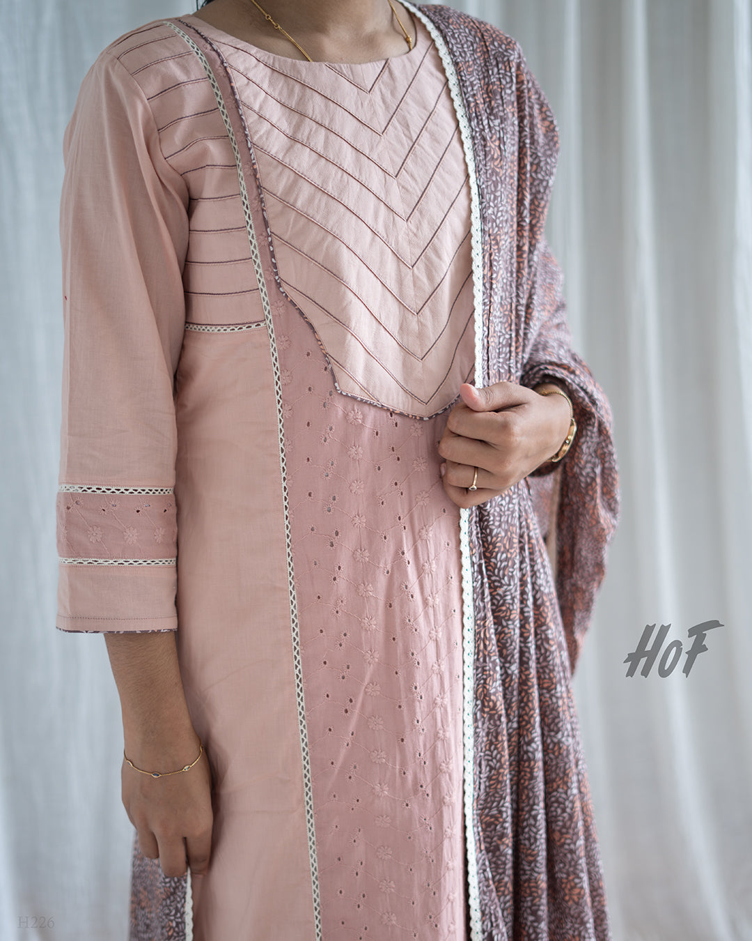 MyHof  Persian Pastel Suit Set In Cotton