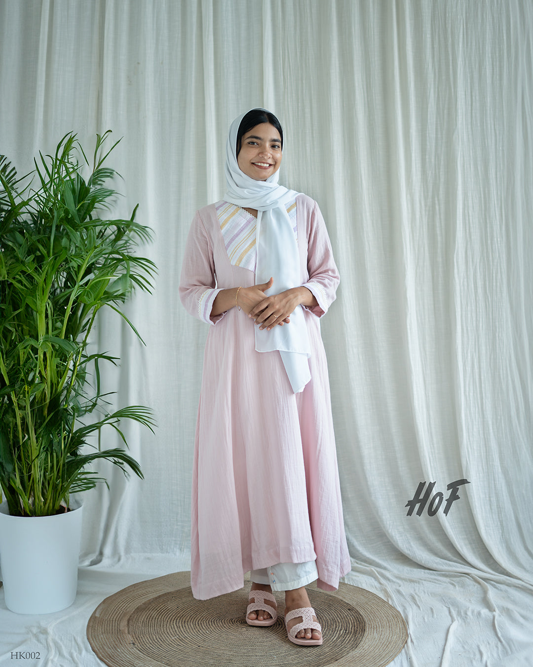 MyHof Pink Casual Kurti In Cotton