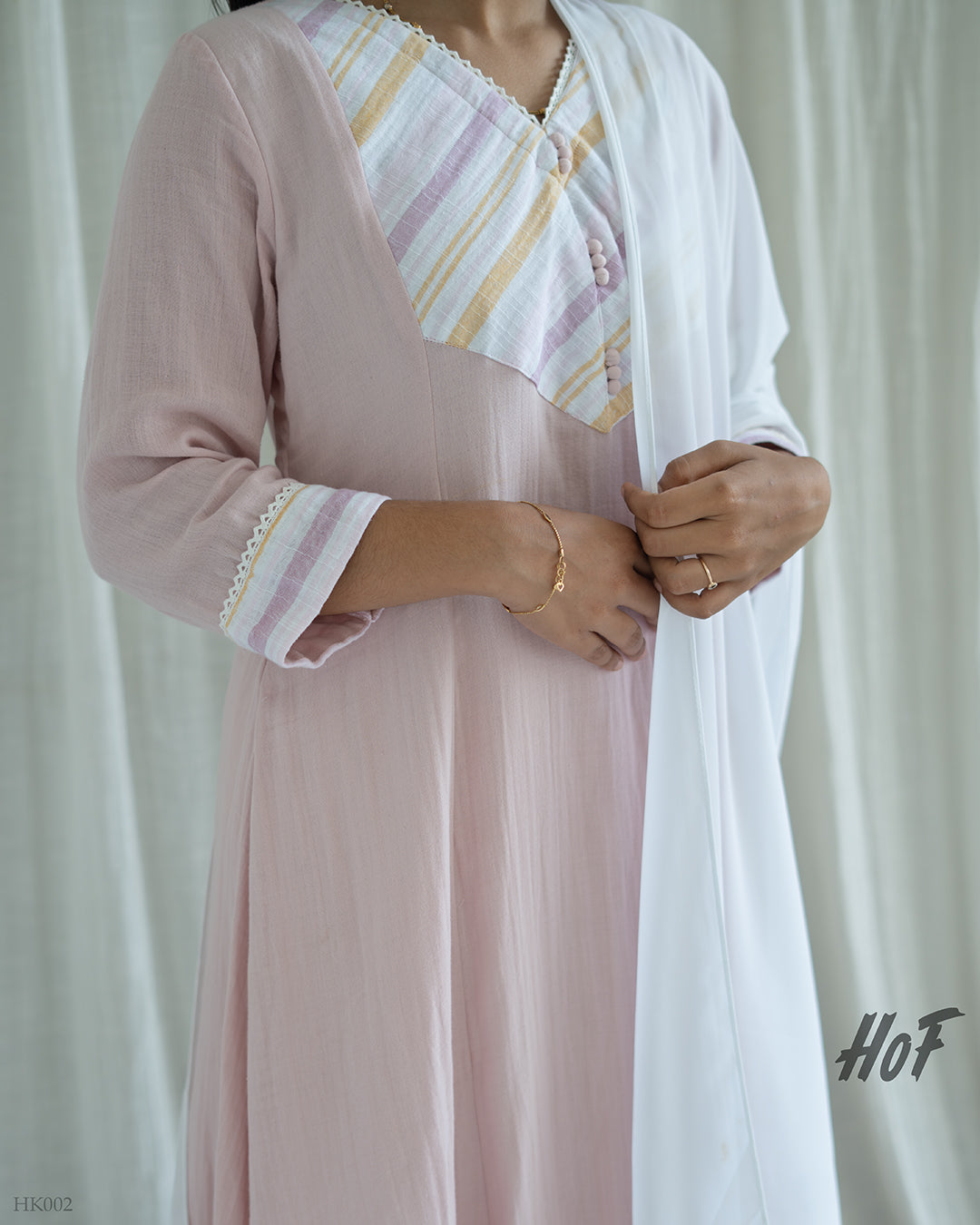 MyHof Pink Casual Kurti In Cotton